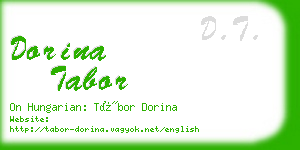 dorina tabor business card